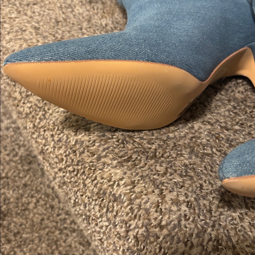 True Religion Blue Denim Knee-High Boots - Picture 13 of 13